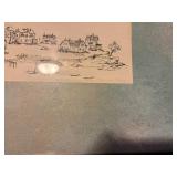 Harbor Village Landscape Print - Framed, Blue-Gray Mat Harbor Village Landscape Print - Framed, Blue-Gray Mat