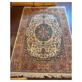 Persian-Style Oriental Rug - Navy Medallion on Ivory Field Persian-Style Oriental Rug - Navy Medallion on Ivory Field