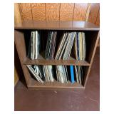 Vinyl Record Collection in Wood Cabinet Vinyl Record Collection in Wood Cabinet