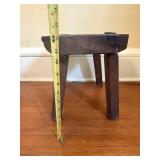Rustic Wooden Stool with Thick Plank Top and Four Legs Rustic Wooden Stool with Thick Plank Top and Four Legs