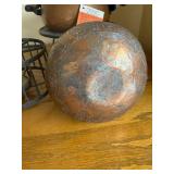 Fondue w/ Lid on Stand - Rustic Metal Vase - Wrought Iron Candle Cage Fondue w/ Lid on Stand - Rustic Metal Vase - Wrought Iron Candle Cage