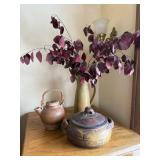 Plum Tree Pottery Stoneware Covered Casserole Pot With Lid Plum Tree Pottery Stoneware Covered Casserole Pot With Lid