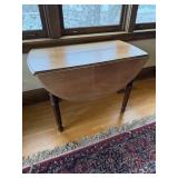 Round Drop-Leaf Dining Table with Turned Legs Round Drop-Leaf Dining Table with Turned Legs