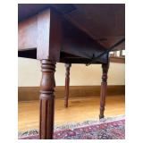 Round Drop-Leaf Dining Table with Turned Legs Round Drop-Leaf Dining Table with Turned Legs