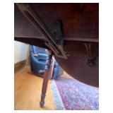 Round Drop-Leaf Dining Table with Turned Legs Round Drop-Leaf Dining Table with Turned Legs