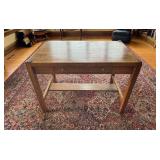 Solid Wood Library Table Desk with Drawer and Lower Shelf Solid Wood Library Table Desk with Drawer and Lower Shelf