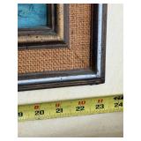 Molder Landscape Painting - Mountain Lake Scene Framed Art 22x28 Molder Landscape Painting - Mountain Lake Scene Framed Art 22x28