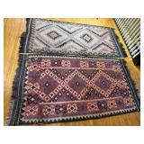Kilim Rugs - Handwoven Geometric Diamond Motifs (Lot of 2) Kilim Rugs - Handwoven Geometric Diamond Motifs (Lot of 2)