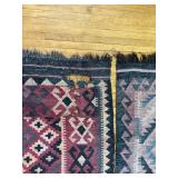 Kilim Rugs - Handwoven Geometric Diamond Motifs (Lot of 2) Kilim Rugs - Handwoven Geometric Diamond Motifs (Lot of 2)