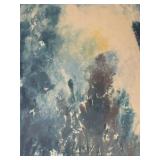 Impressionist Waterfront Landscape Painting - Signed Molder Impressionist Waterfront Landscape Painting - Signed Molder