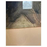 Molder Framed Coastal Landscape Print - 1970 Molder Framed Coastal Landscape Print - 1970