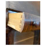 Antique Secretary Desk with Drop-Front Writing Surface, Pigeonholes & Glass Door Bookcase Antique Secretary Desk with Drop-Front Writing Surface, Pigeonholes & Glass Door Bookcase