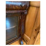 Antique Secretary Desk with Drop-Front Writing Surface, Pigeonholes & Glass Door Bookcase Antique Secretary Desk with Drop-Front Writing Surface, Pigeonholes & Glass Door Bookcase