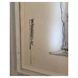 Original Ink Figure Sketch - Signed Framed Figure Study Original Ink Figure Sketch - Signed Framed Figure Study