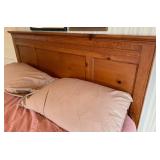 Wooden Bed Frame with Paneled Headboard Wooden Bed Frame with Paneled Headboard