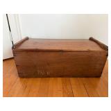 Wooden Blanket Chest - Vintage Storage Trunk with Handles Wooden Blanket Chest - Vintage Storage Trunk with Handles