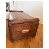 Wooden Blanket Chest - Vintage Storage Trunk with Handles Wooden Blanket Chest - Vintage Storage Trunk with Handles