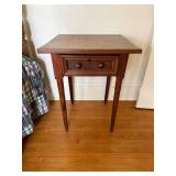 Antique Wooden End Table with Drawer Antique Wooden End Table with Drawer