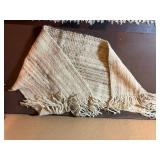 Assorted Textiles Throws & Blankets - Beige Cream, Denim & Plaid Assorted Textiles Throws & Blankets - Beige Cream, Denim & Plaid