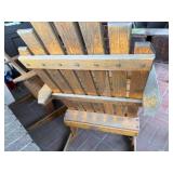 Wooden Adirondack Chairs Set of 2 - Slat Back Patio Outdoor Seating Wooden Adirondack Chairs Set of 2 - Slat Back Patio Outdoor Seating