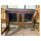 Antique Oak Two-Door Cabinet with Scalloped Apron Antique Oak Two-Door Cabinet with Scalloped Apron