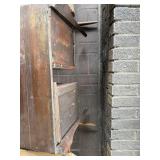 Antique Oak Two-Door Cabinet with Scalloped Apron Antique Oak Two-Door Cabinet with Scalloped Apron