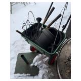 Scotts Spreader with Garden Tools - Shovel, Trowels, Rake Scotts Spreader with Garden Tools - Shovel, Trowels, Rake