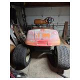 EZ-GO Electric Golf Cart - Orange/Blue, 29x14 NHS Off-Road Tires, 6 NEW Batteries, New Computer