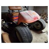 EZ-GO Electric Golf Cart - Orange/Blue, 29x14 NHS Off-Road Tires, 6 NEW Batteries, New Computer