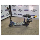 Zipr Gas-Powered Kick Scooter - Blue w Graffiti Deck