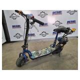 Zipr Gas-Powered Kick Scooter - Blue w Graffiti Deck