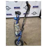 Zipr Gas-Powered Kick Scooter - Blue w Graffiti Deck