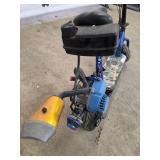 Zipr Gas-Powered Kick Scooter - Blue w Graffiti Deck