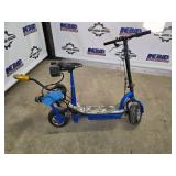 Zipr Gas-Powered Kick Scooter - Blue w Graffiti Deck
