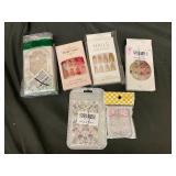 Nail Art Supplies - Assorted False Nails, Decals & Beads (Lot of 6) Nail Art Supplies - Assorted False Nails, Decals & Beads (Lot of 6)