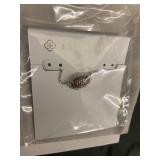 Kendra Scott Football Pendant - Orange Goldstone Kendra Scott Football Pendant - Orange Goldstone