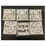 Decorative Wall Signs - Let the Shenanigans Begin! & New Home Beginnings (Lot of 6) Decorative Wall Signs - Let the Shenanigans Begin! & New Home Beginnings (Lot of 6)