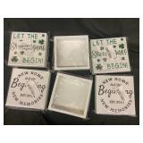 Decorative Wall Signs - Let the Shenanigans Begin! & New Home Beginnings (Lot of 6) Decorative Wall Signs - Let the Shenanigans Begin! & New Home Beginnings (Lot of 6)