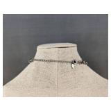 KYHVOUX Stainless Steel Necklace with Cross and Bead Design, 20 Inch - Brand New