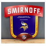 Minnesota Vikings NFL Smirnoff Vodka Tin Tacker 23" Sign - Brand New