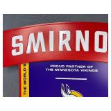 Minnesota Vikings NFL Smirnoff Vodka Tin Tacker 23" Sign - Brand New