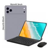 10.1" Android 15 OS WIFI Tablet, 256GB Storage, 12GB Ram, Grey - Keyboard, Case Stand, Mouse, Stylus - Brand New