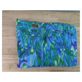 Bandolino Capris - Size 8 - Multicolor Purple/Blue/Yellow/Green - Front & Back Pockets *P