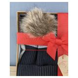 Lucky Brand Scarf & Hat Set Grey and Black - Brand New