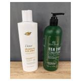 Dove Anti-Dandruff Shampoo 12 fl oz & Botanic Hearth Tea Tree Conditioner 16 fl oz - Brand New