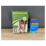 80 Aleve Liquid Gel Capsules & 40 Knee Pain Relief Patches - Brand New