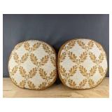 2 Threshold 16" Round Cushions in Rust - Brand New