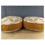 2 Threshold 16" Round Cushions in Rust - Brand New