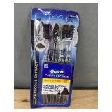 4 Oral-B Cavity Defense Charcoal Toothbrushes & Listerine Total Care Mouthwash 1 L - Brand New