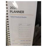 2 SUNEE 2026 Planner 8.5 x 11 Inch Tabbed Weekly & Monthly - Brand New
